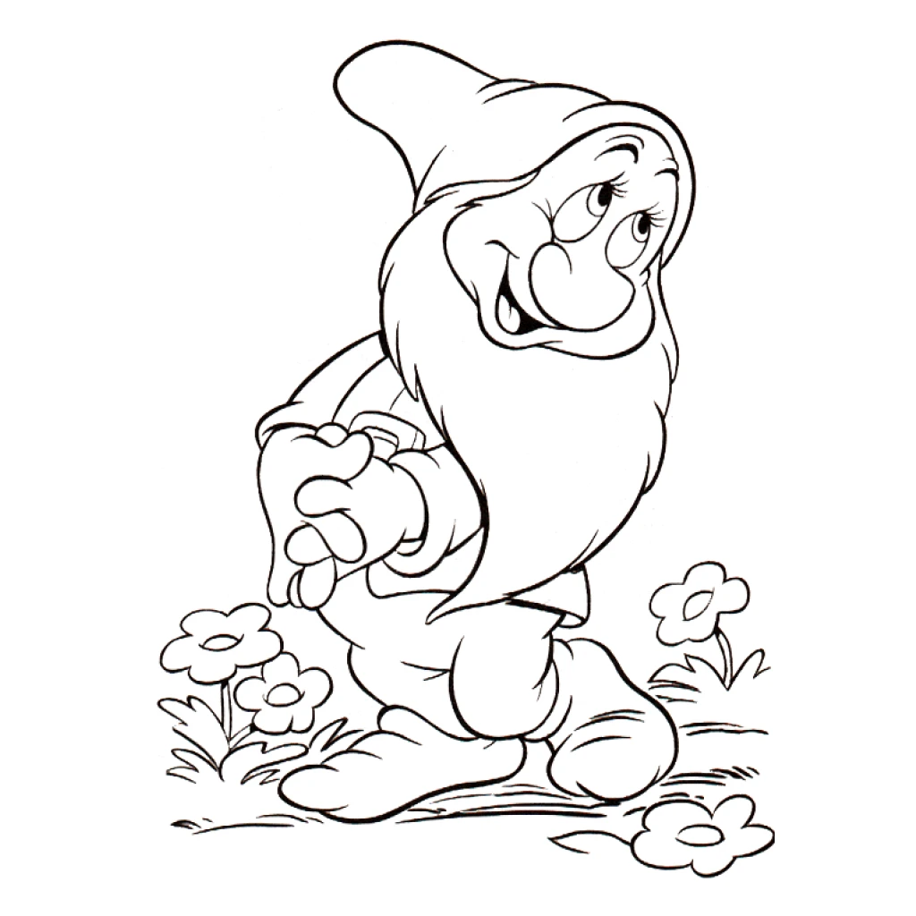 Desenho de Anão Feliz para colorir e imprimir grátis