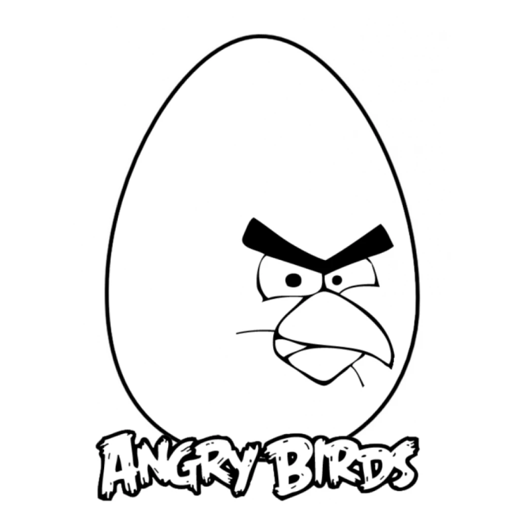 Desenho de Angry Birds para colorir e imprimir grátis