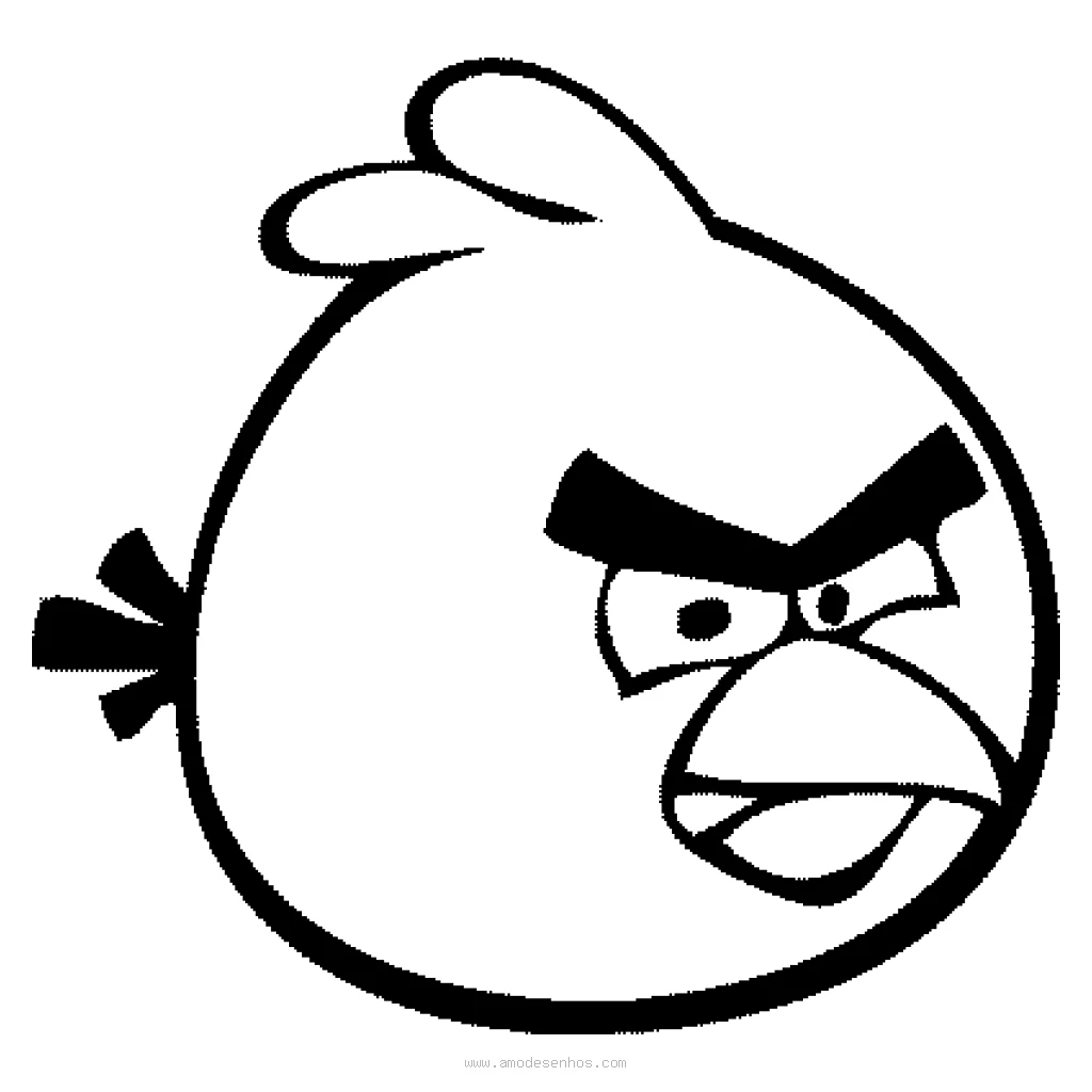 Desenho de Angry Birds para colorir e imprimir grátis