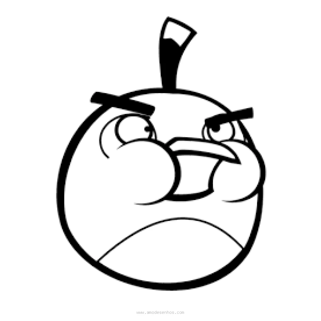 Desenho de Angry Birds para colorir e imprimir grátis