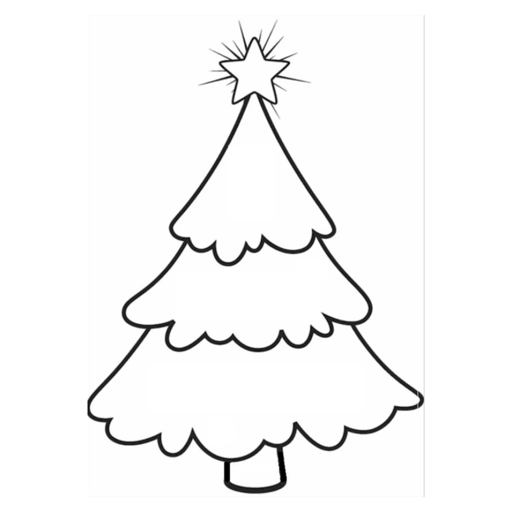 Desenho de Árvore De Natal para colorir e imprimir grátis