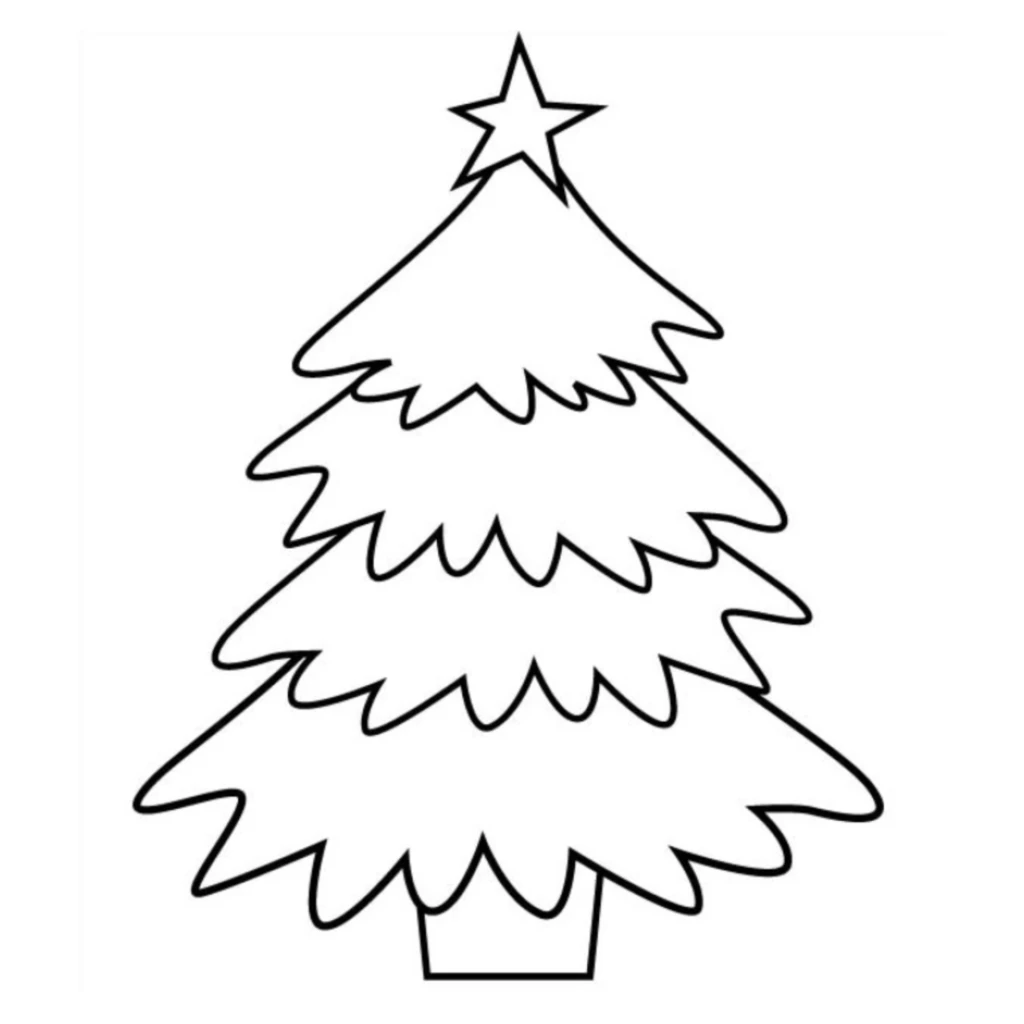 Desenho de Árvore De Natal para colorir e imprimir grátis