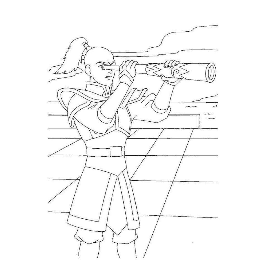 Desenho de Avatar Com Telescópio para colorir e imprimir grátis