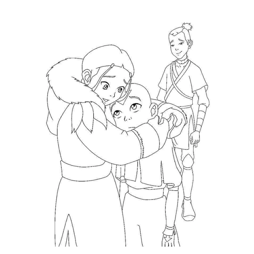 Desenho de Avatar A Lenda De Aang para colorir e imprimir grátis