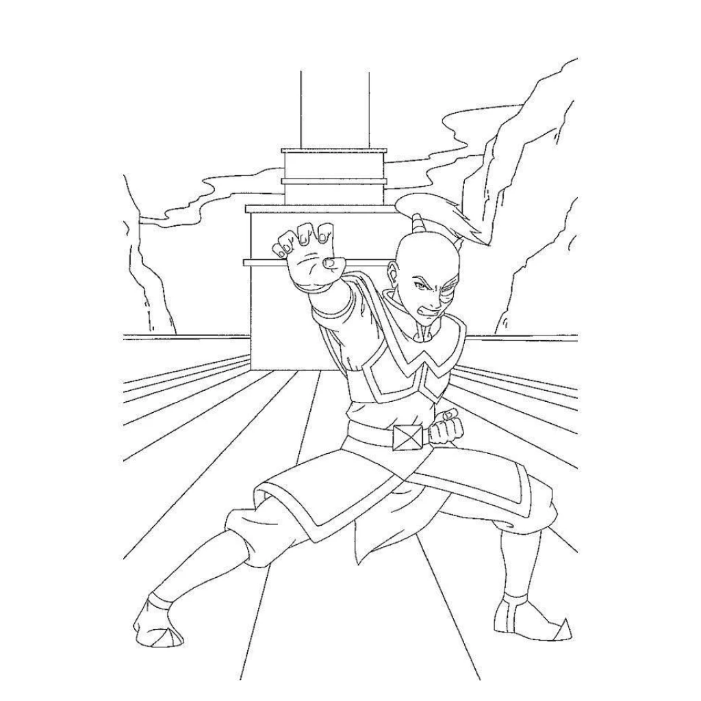 Desenho de Aang De Avatar para colorir e imprimir grátis