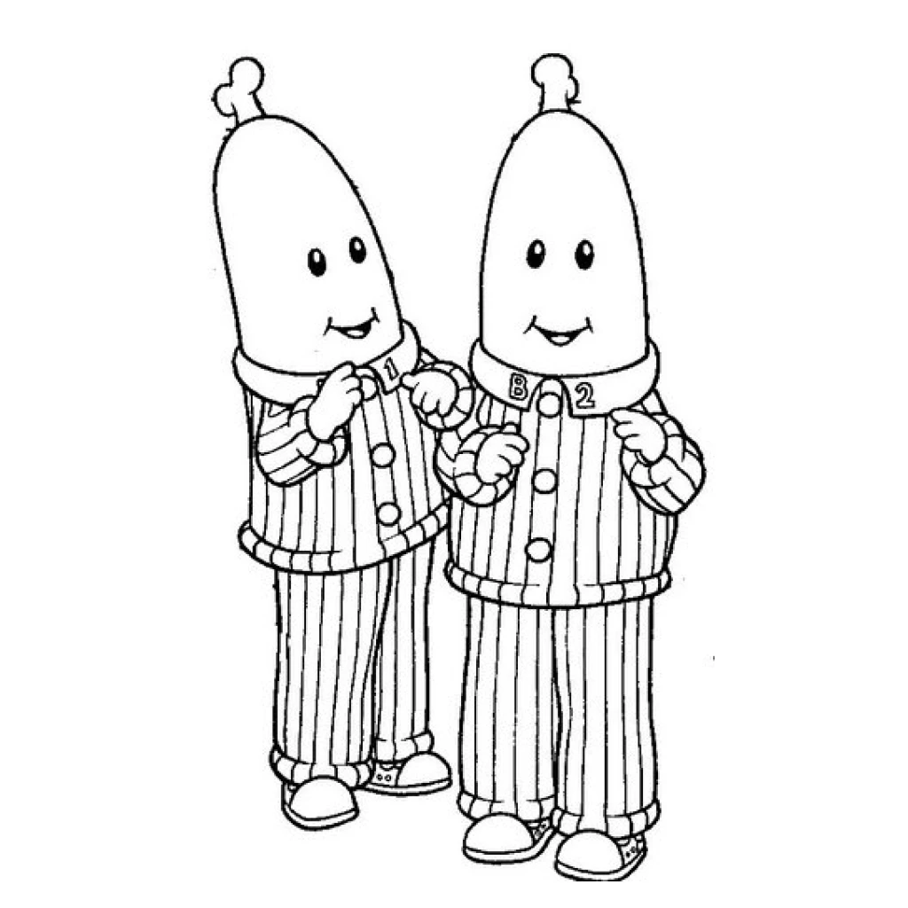 Desenho de Banana de Pijamas para colorir e imprimir grátis
