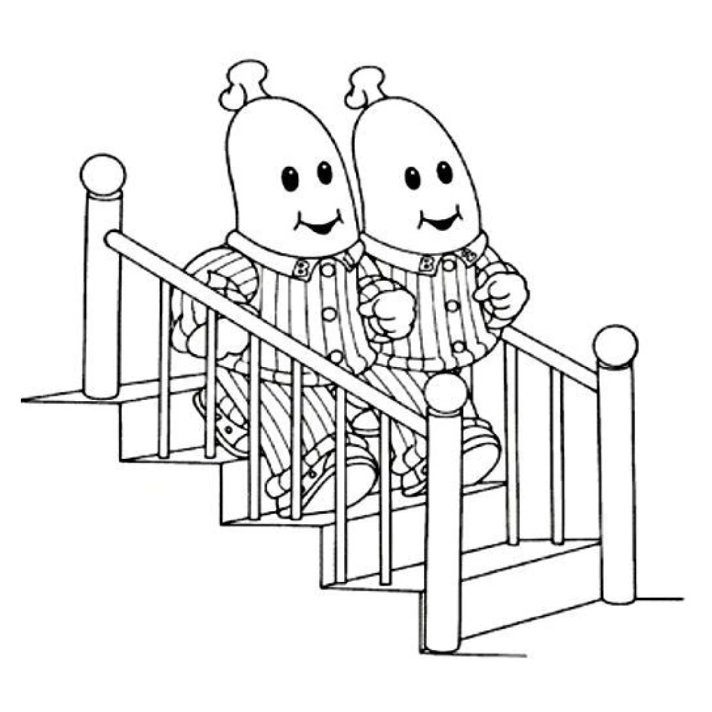 Dibujo de Bananas En Pijama para colorear e imprimir gratis