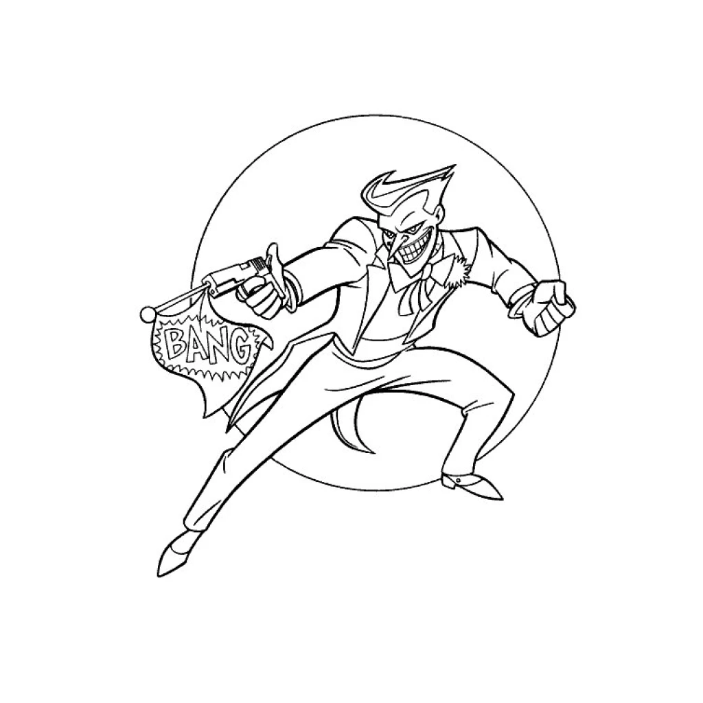 Joker coloring page to print for free