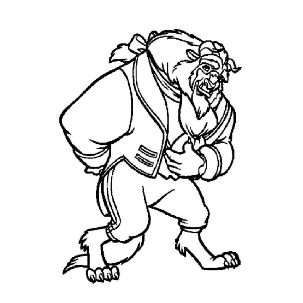 Desenho de Fera De A Bela E A Fera para colorir e imprimir grátis