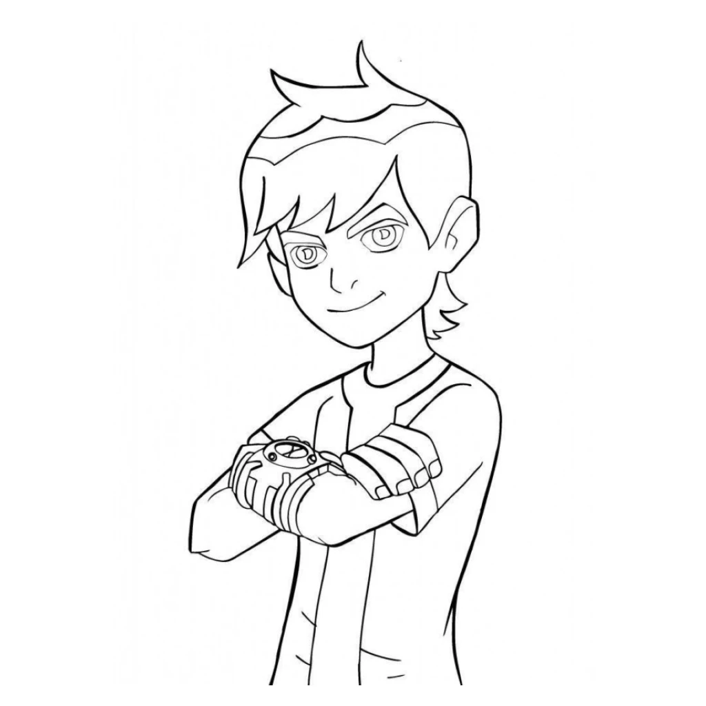 Desenho de Ben 10 Personagem De Ação para colorir e imprimir grátis