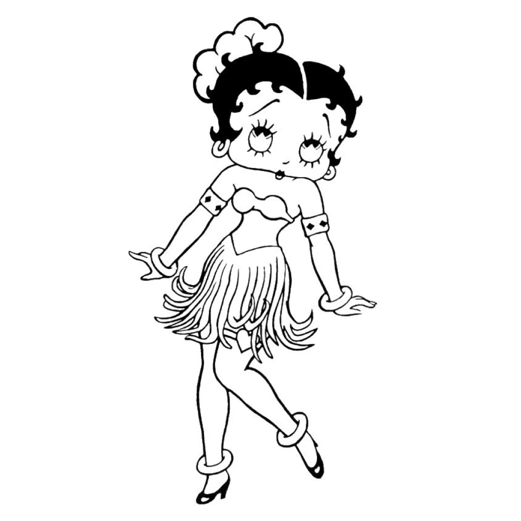 Desenho de Betty Boop para colorir e imprimir grátis