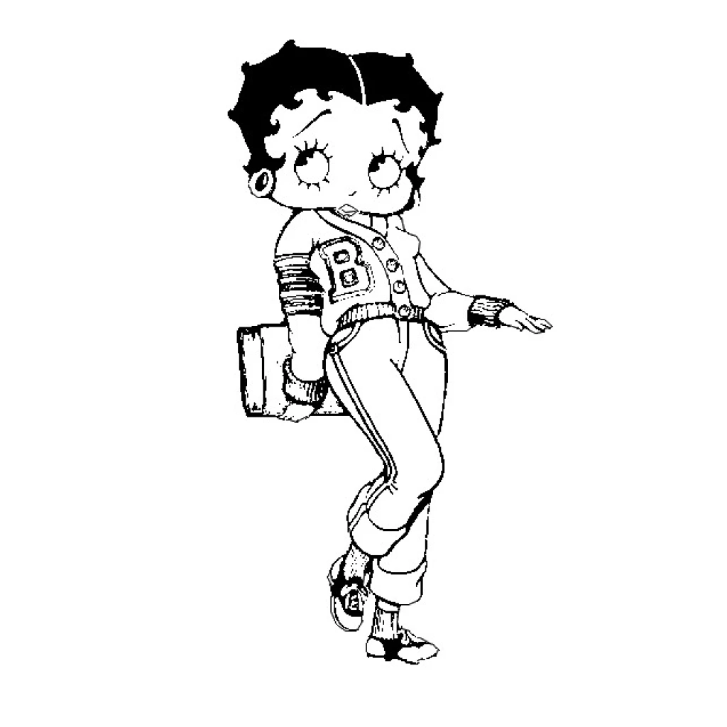 Desenho de Betty Boop para colorir e imprimir grátis