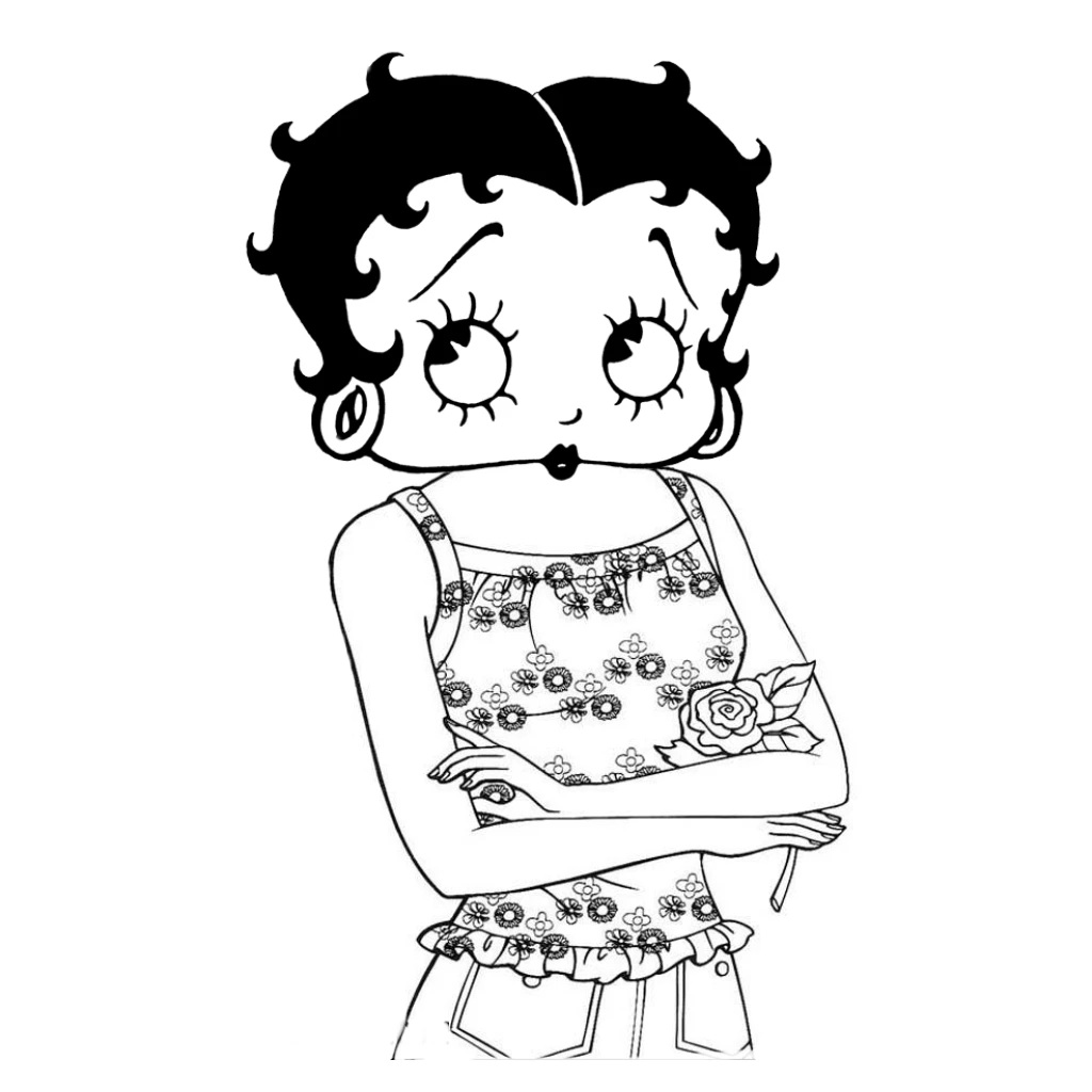 Desenho de Betty Boop para colorir e imprimir grátis