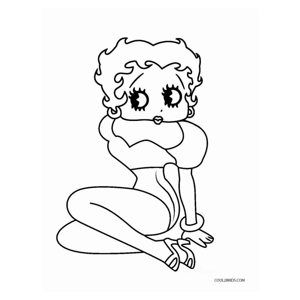 Desenho de Betty Boop para colorir e imprimir grátis