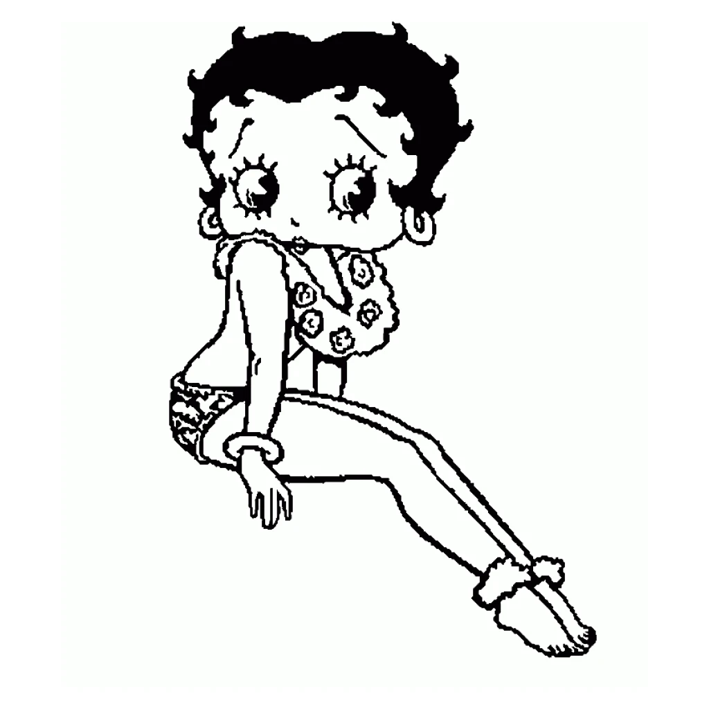 Desenho de Betty Boop para colorir e imprimir grátis