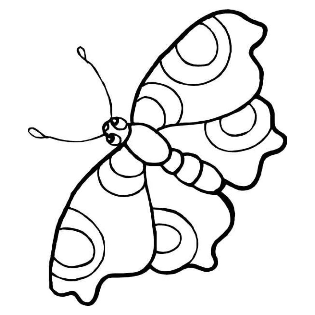 Butterfly coloring page to print for free