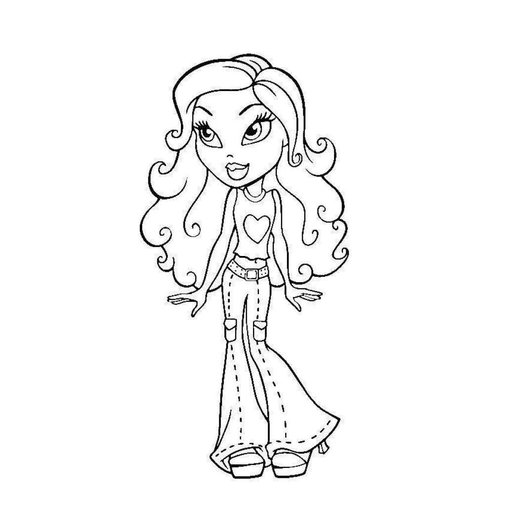 Dibujo de Bratz Estilosa para colorear e imprimir gratis