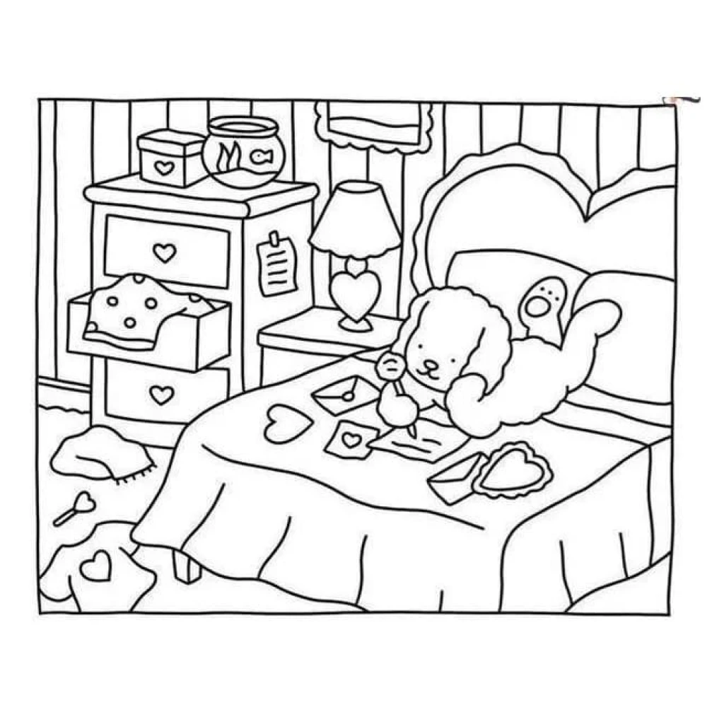 Desenho de Cachorro Brincando para colorir e imprimir grátis