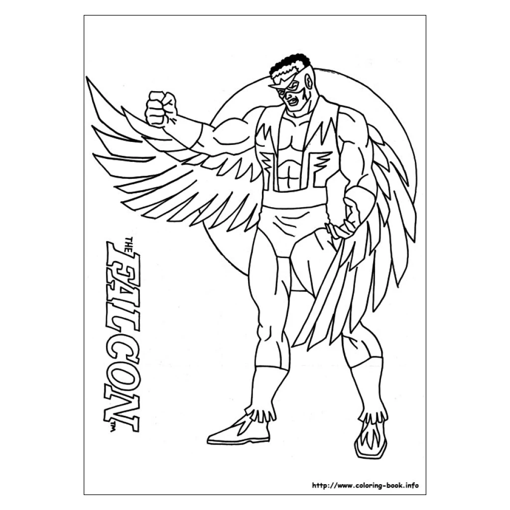 Desenho de Falcão para colorir e imprimir grátis