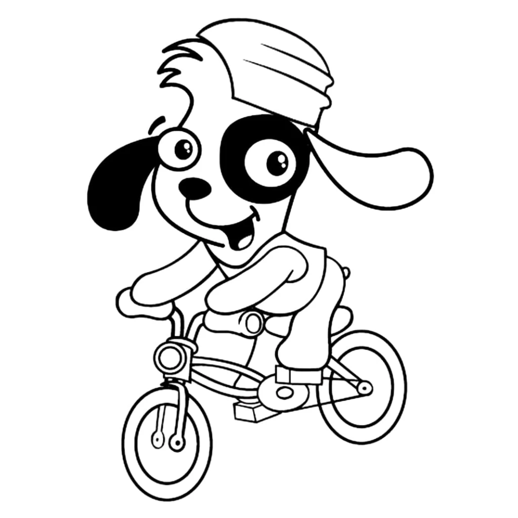 Desenho de Doki Andando De Bicicleta para colorir e imprimir grátis