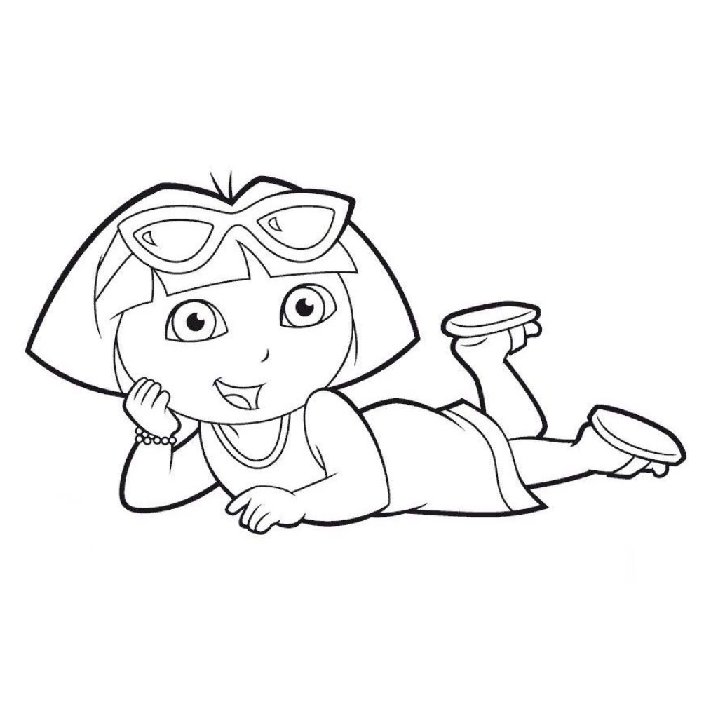 Desenho de Dora Aventureira para colorir e imprimir grátis
