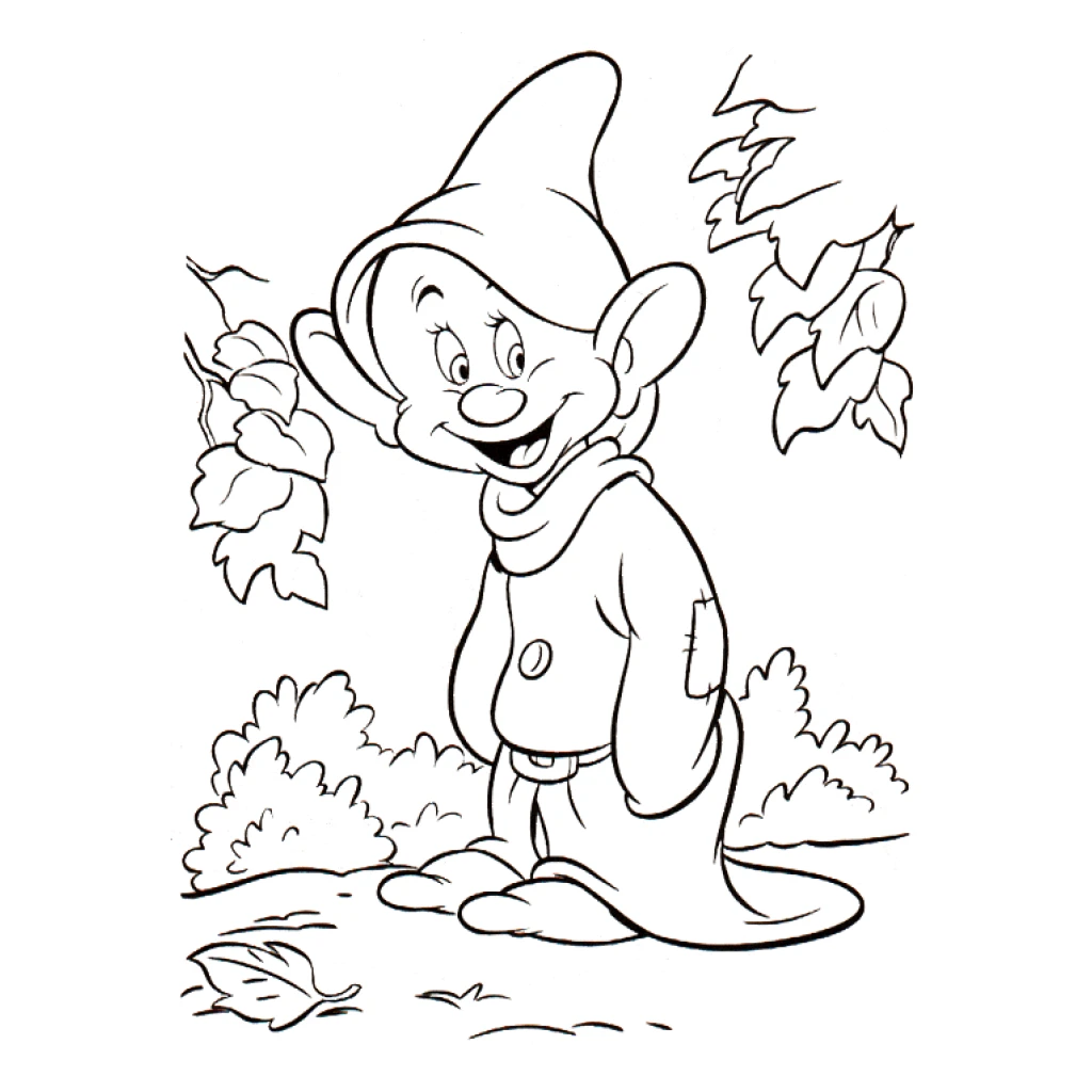 Dibujo de Duende Feliz En El Bosque para colorear e imprimir gratis