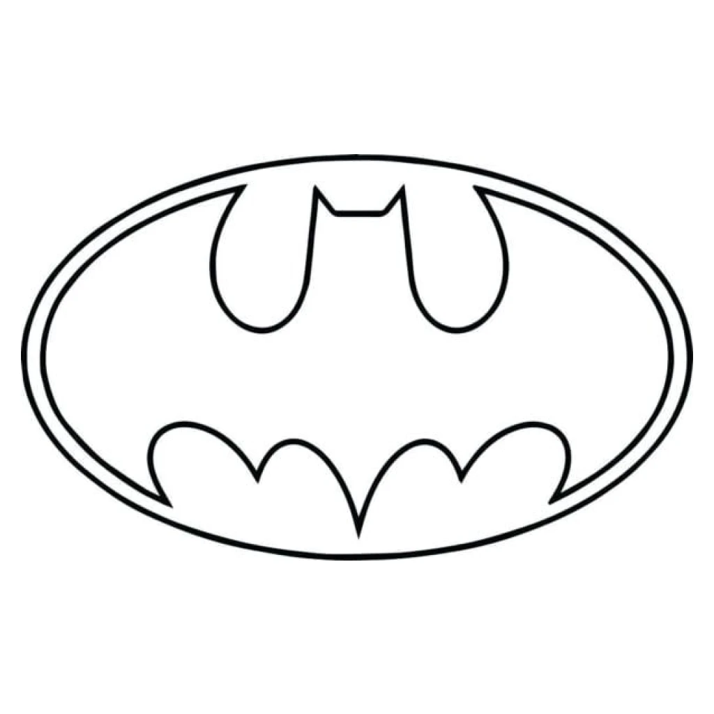 Desenho de Escudo do Batman para colorir e imprimir grátis
