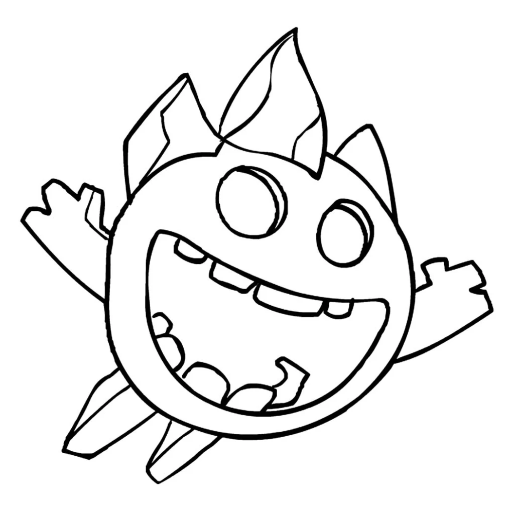 Desenho de Espírito De Fogo  Clash Royale para colorir e imprimir grátis