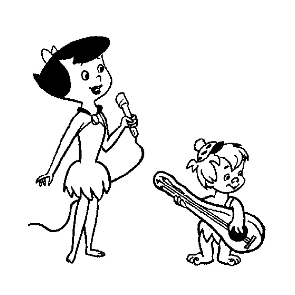 Flintstones coloring page to print for free