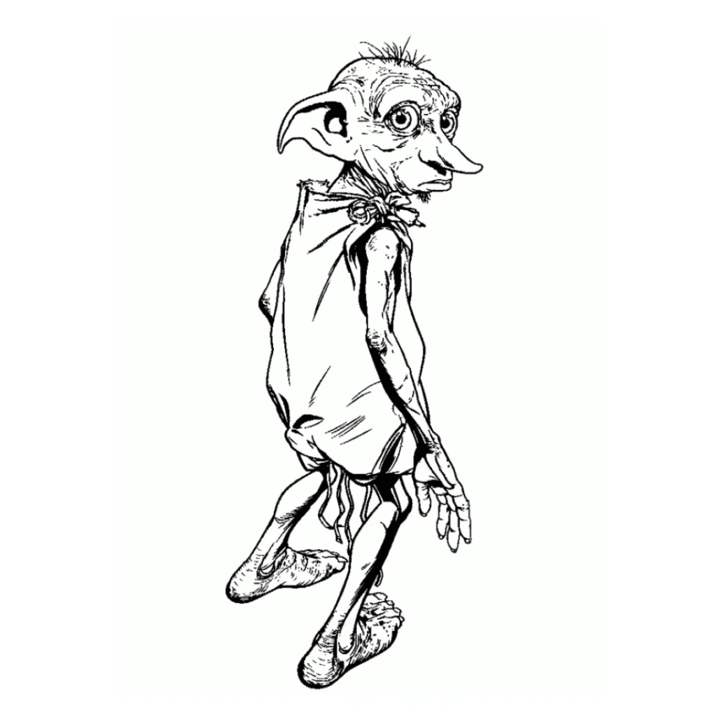 Magical Elf coloring page to print for free