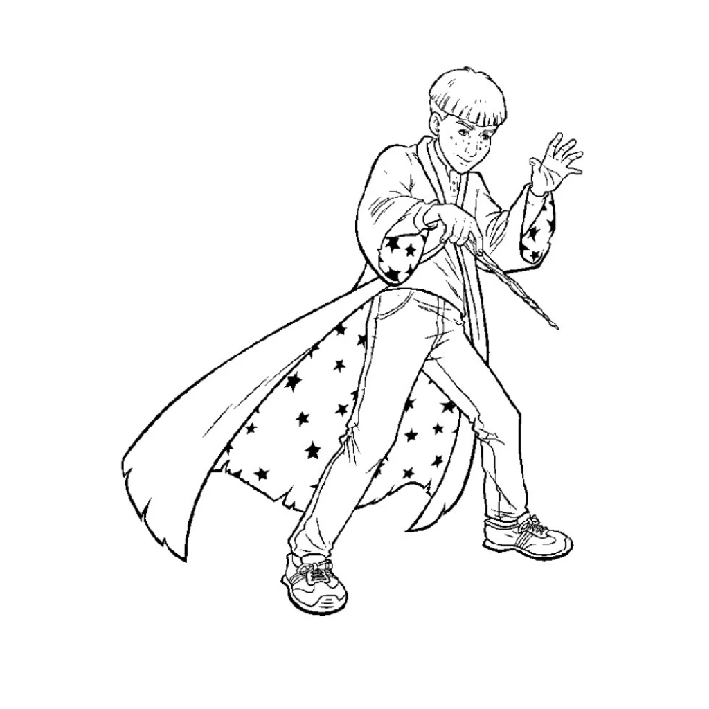 Magician coloring page to print for free