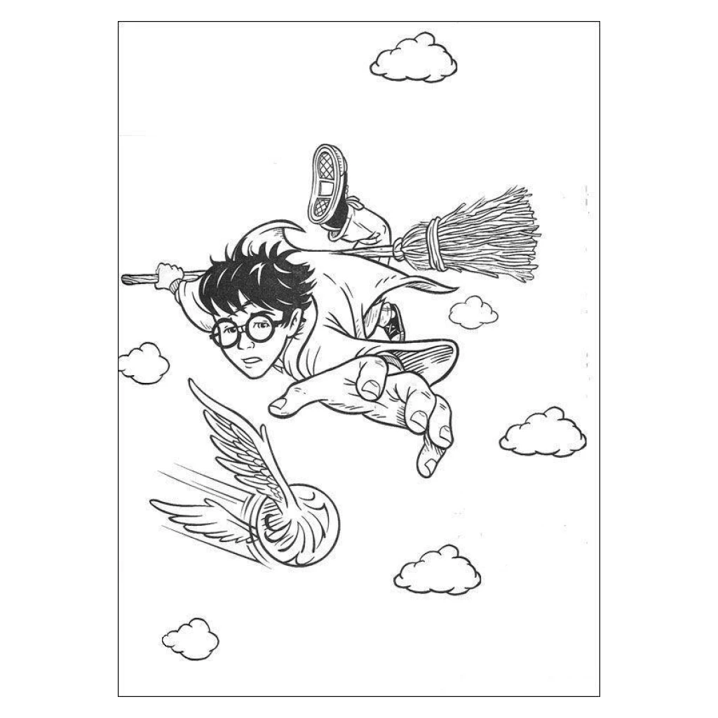 Desenho de Mágico Em Voo para colorir e imprimir grátis