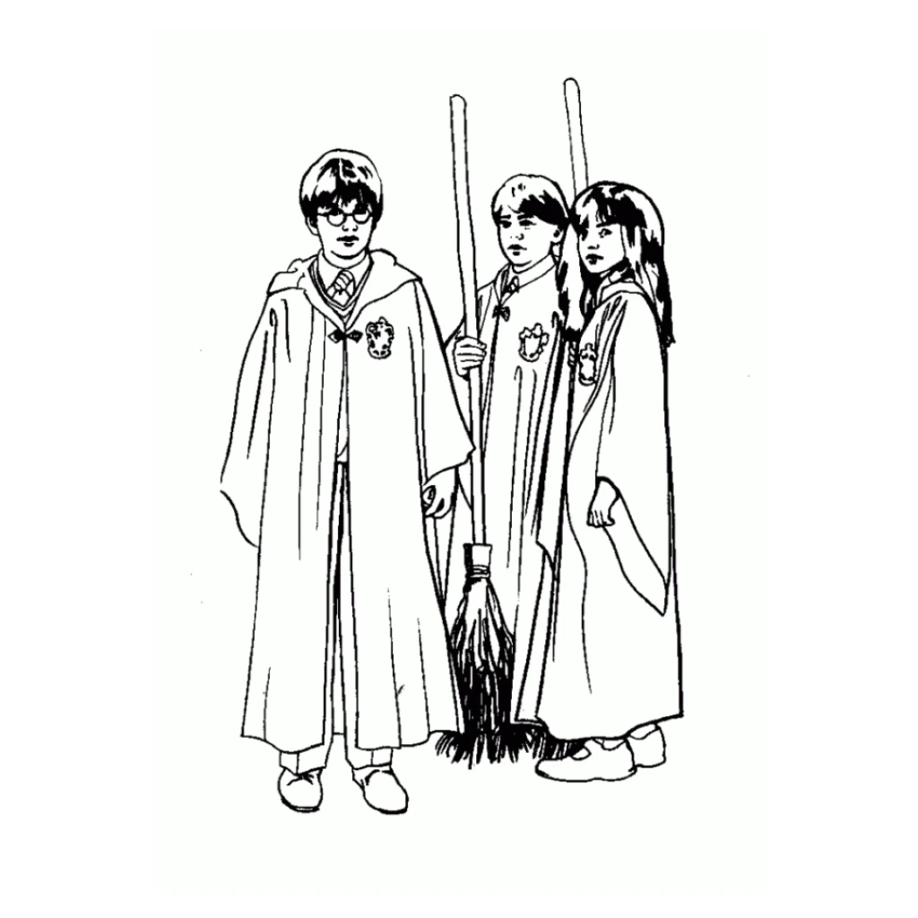 Desenho de Mágicos Em Hogwarts para colorir e imprimir grátis