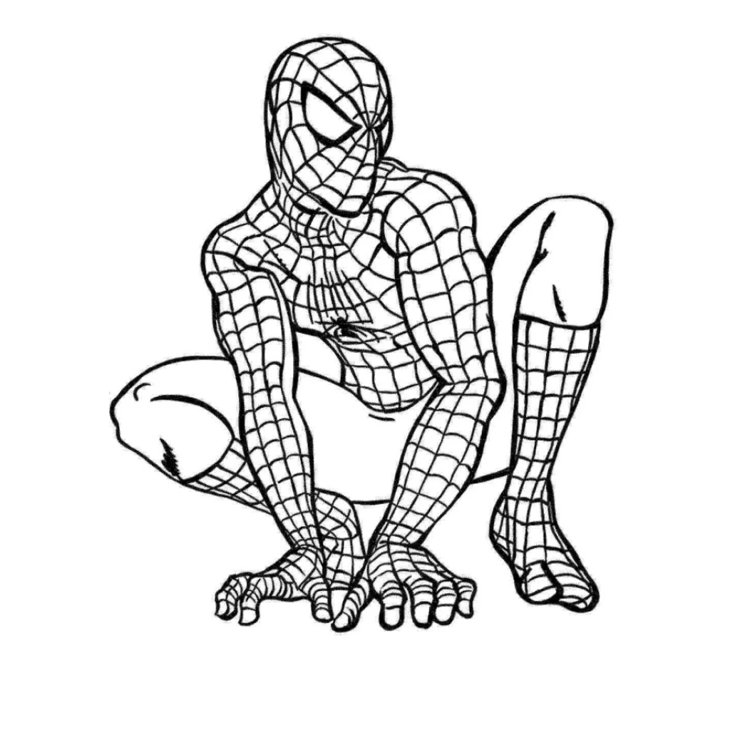 Desenho de Homem-Aranha para colorir e imprimir grátis