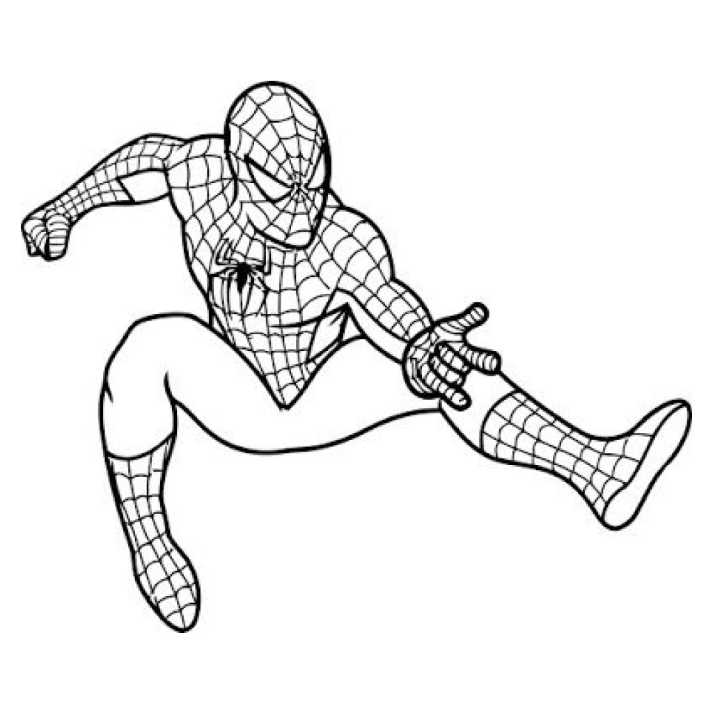 Desenho de Homem-Aranha para colorir e imprimir grátis