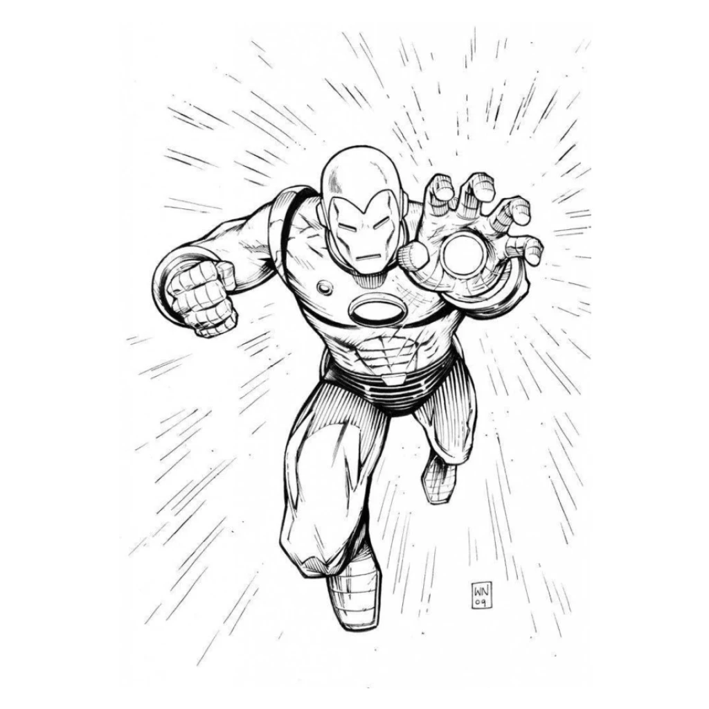 Desenho de Homem De Ferro para colorir e imprimir grátis
