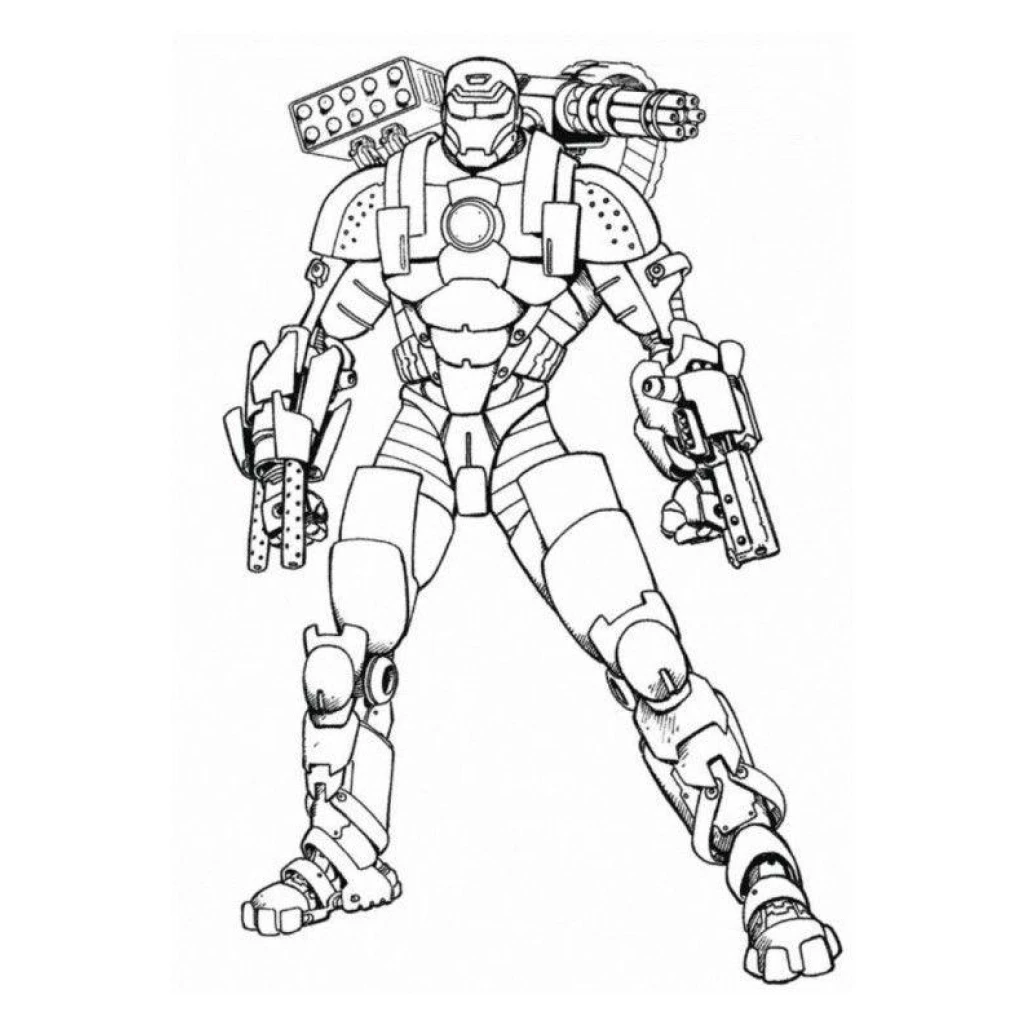 Iron Man coloring page to print for free