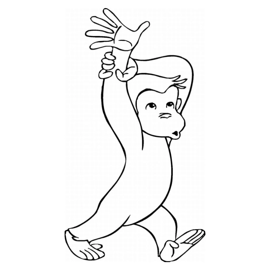 Fun Monkey coloring page to print for free