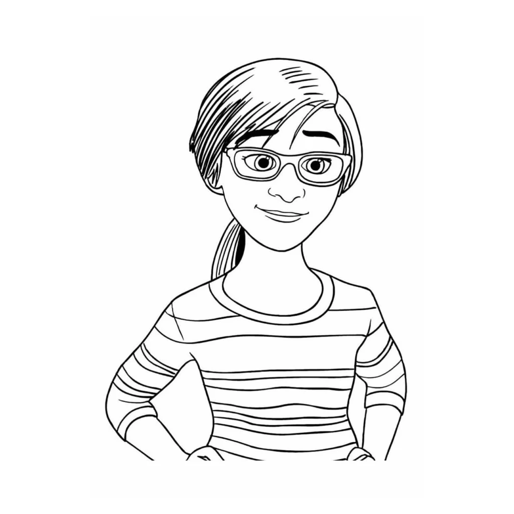 Desenho de Mãe da Riley para colorir e imprimir grátis