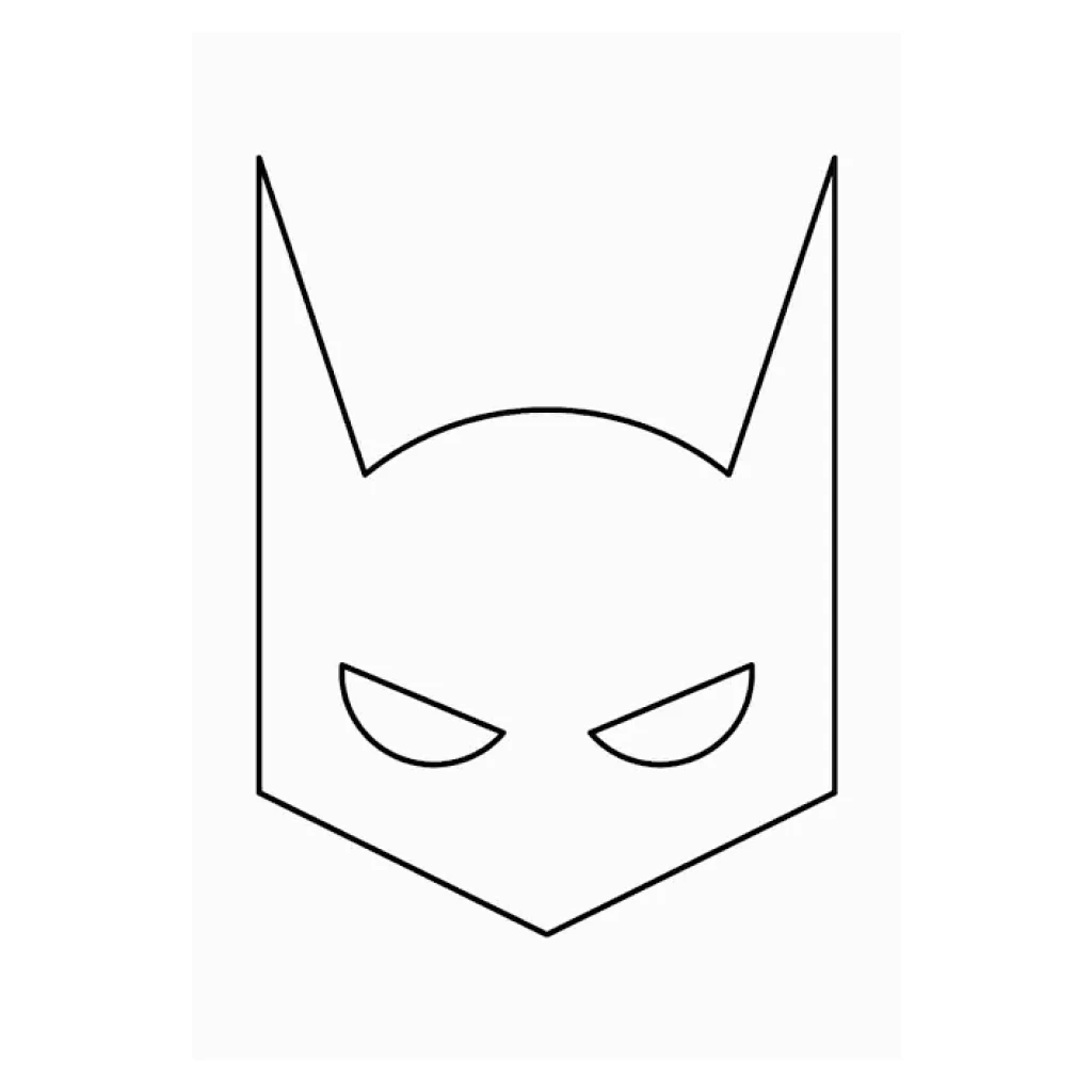 Dibujo de Máscara de Batman para colorear e imprimir gratis
