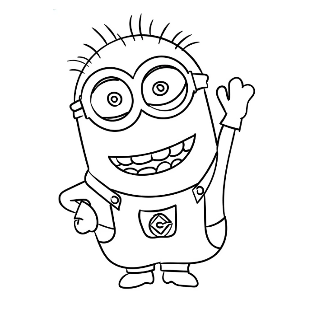 Minion coloring page to print for free