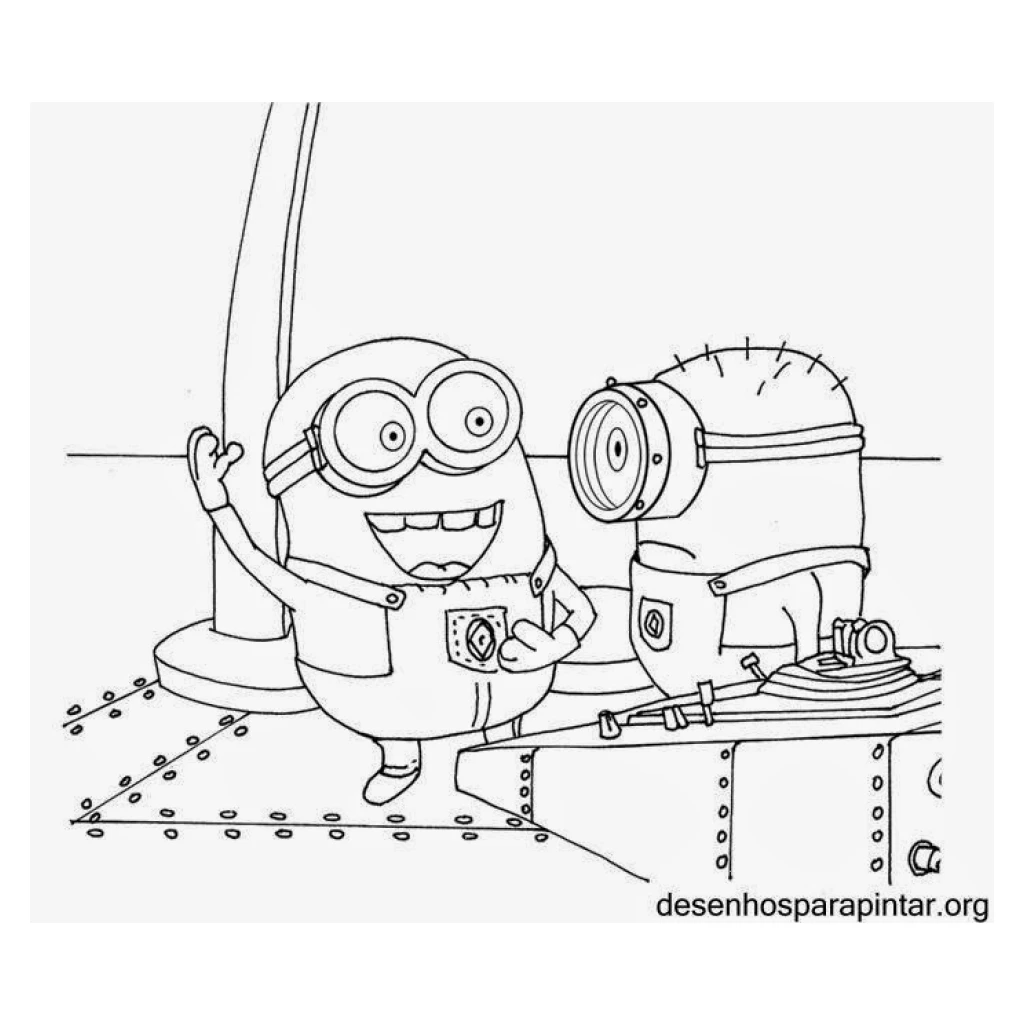 Desenho de Minions para colorir e imprimir grátis