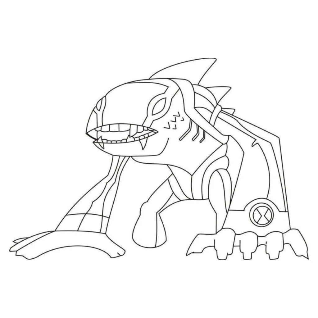 Desenho de Monstro Fantástico do desenho Ben10 para colorir e imprimir grátis