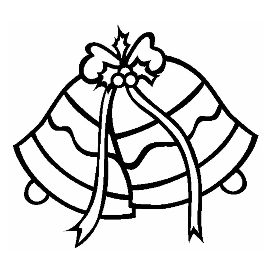 Desenho de Sinos De Natal para colorir e imprimir grátis