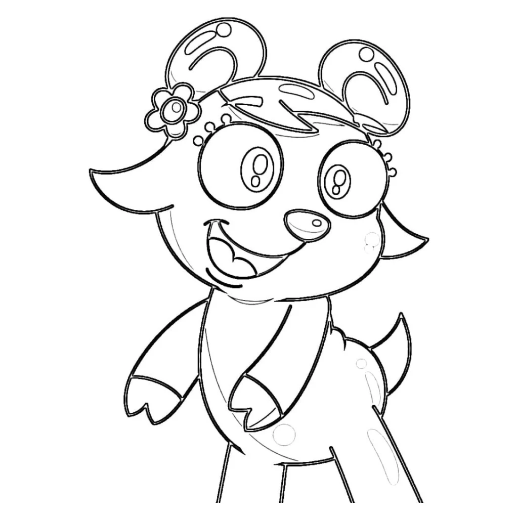 Character Doki coloring page to print for free