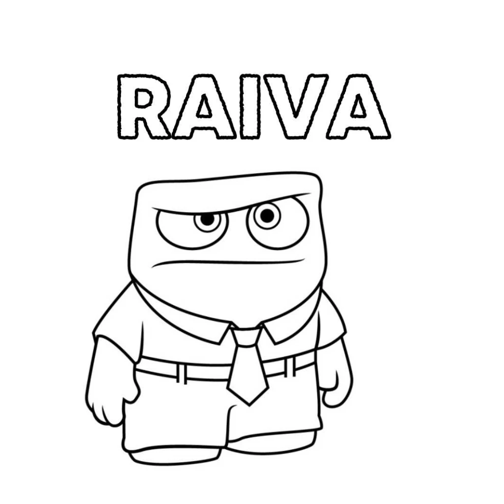 Desenho de Personagem Raiva de Divertida menta para colorir e imprimir grátis