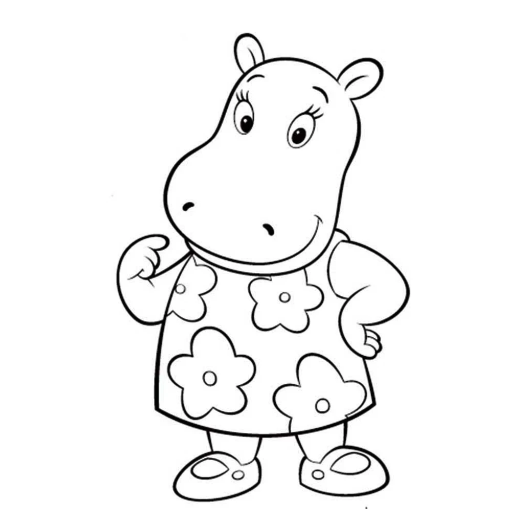 Desenho de Personagem Tasha Backyardigans para colorir e imprimir grátis