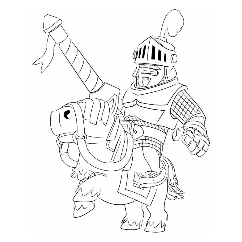 Desenho de Príncipe Do Clash Royale para colorir e imprimir grátis