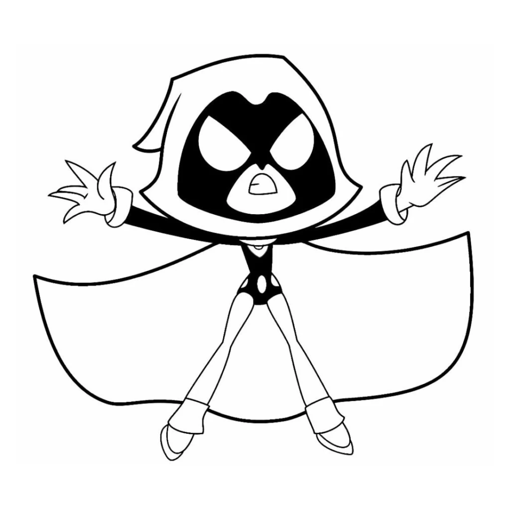 Desenho de Raven para colorir e imprimir grátis