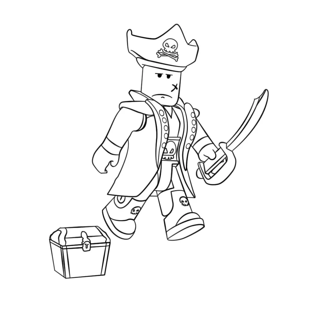 Roblox Pirate coloring page to print for free